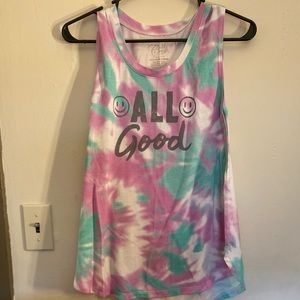 Long tank top; tie dye